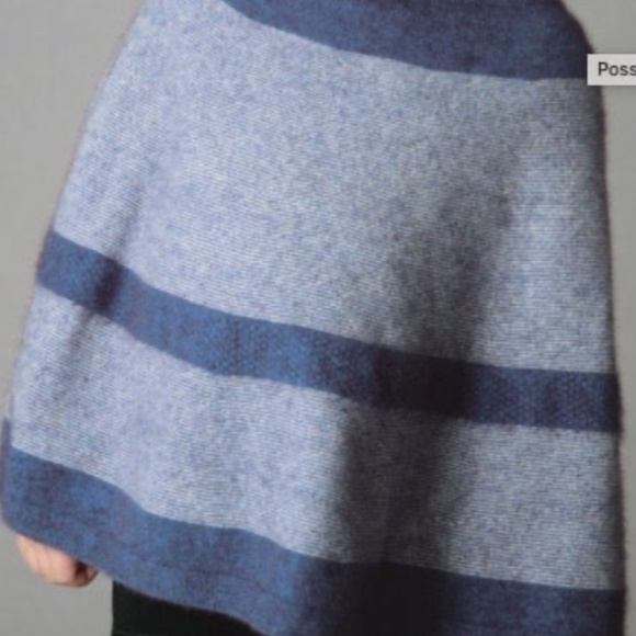 Possumdown - Possum & Merino - Girls Striped Poncho